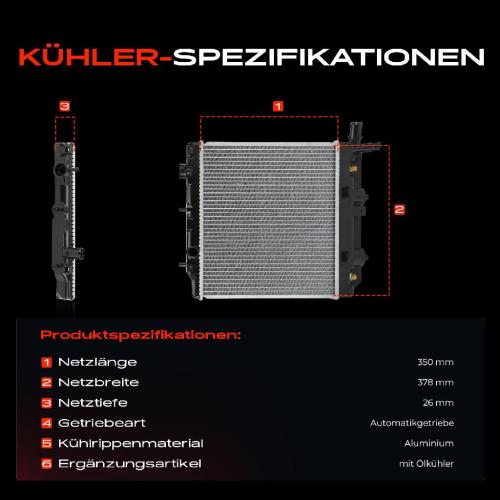 Frankberg 1x Kühler Wasserkühler Motorkühler für Mazda Demio DW 1.5 16V 2000-2003 Bild Frankberg 1x Kühler Wasserkühler Motorkühler für Mazda Demio DW 1.5 16V 2000-2003