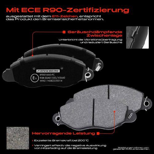 4x Bremsbeläge Vorderachse für Ford Transit Bus Kasten Pritsche/Fahrgestell FB FC FD FS FZ 2000-2006 Bild 4x Bremsbeläge Vorderachse für Ford Transit Bus Kasten Pritsche/Fahrgestell FB FC FD FS FZ 2000-2006