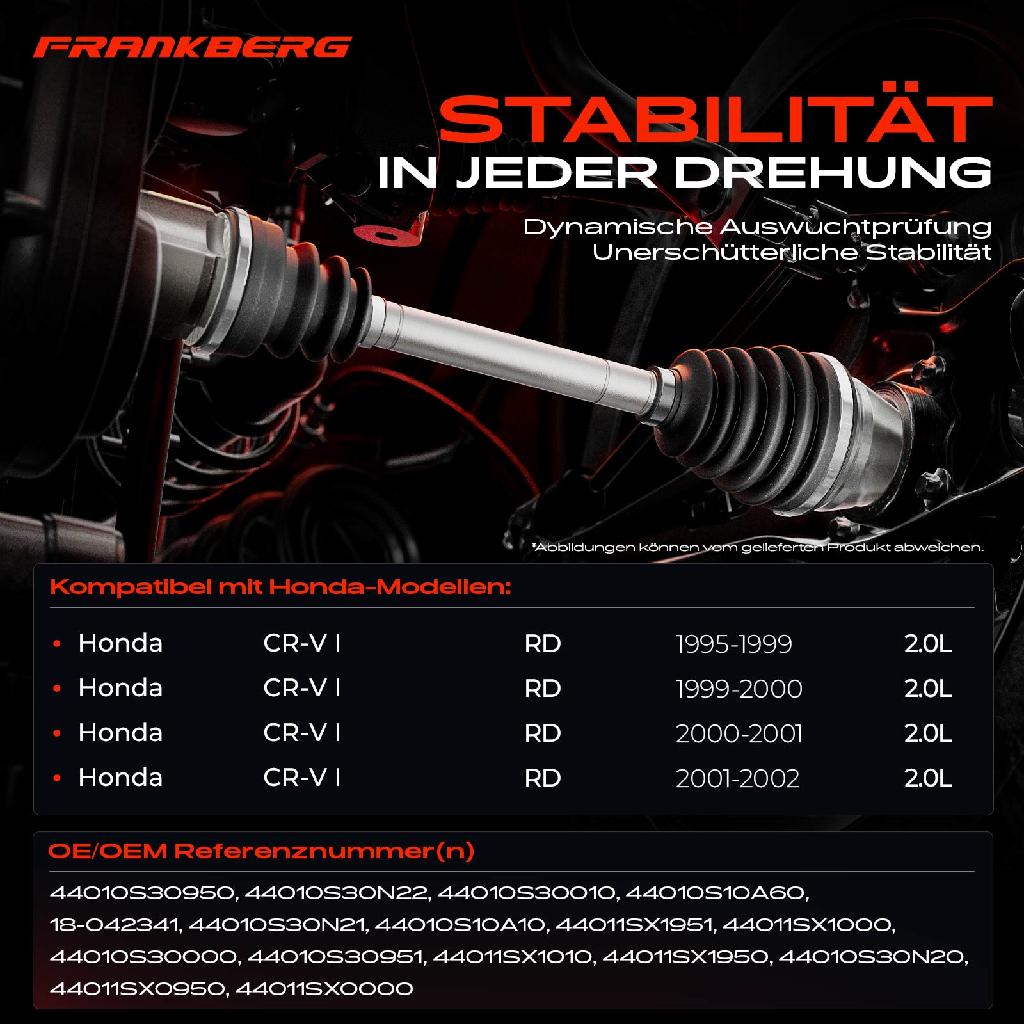 1x Antriebswelle Vorderachse Rechts für Honda CR-V I RD 1995-2002 2.0L