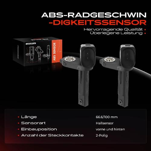 2x ABS Sensor vorne und hinten für Porsche Macan 95B 2.0L 2.9L 3.0L 3.6L Bj ab 2014 Bild 2x ABS Sensor vorne und hinten für Porsche Macan 95B 2.0L 2.9L 3.0L 3.6L Bj ab 2014