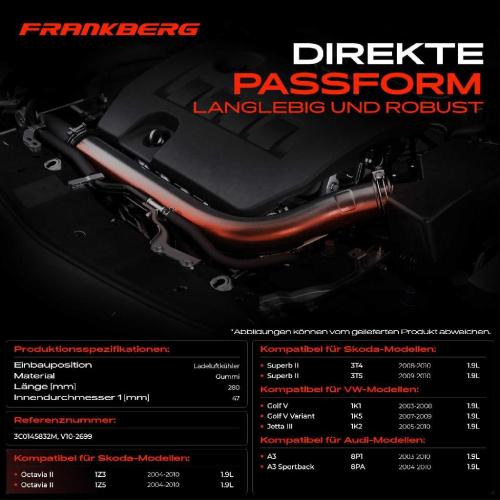 1x Kühlerschlauch Turboschlauch für VW Golf Plus V Variant Passat Touran Audi A3 Sportback Seat Altea Skoda Bild 1x Kühlerschlauch Turboschlauch für VW Golf Plus V Variant Passat Touran Audi A3 Sportback Seat Altea Skoda