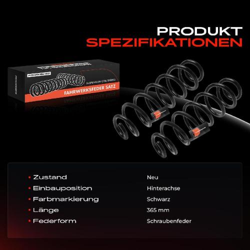 Frankberg 2x Fahrwerksfeder Hinterachse für VW Golf 5 1K1 6 5K1 Skoda Octavia 3 5E3 NL3 NR3 2007-2020 Bild Frankberg 2x Fahrwerksfeder Hinterachse für VW Golf 5 1K1 6 5K1 Skoda Octavia 3 5E3 NL3 NR3 2007-2020