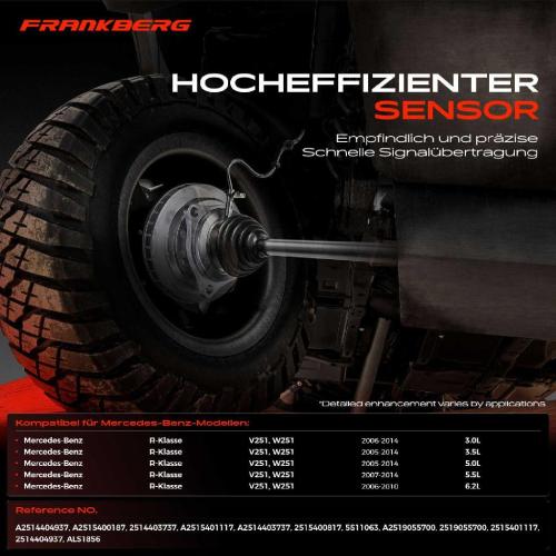 1x ABS Sensor Vorderachse beidseitig für Mercedes-Benz R-Klasse V251 W251 3.0L 3.5L 5.0L 5.5L 6.2L 2005-2014 Bild 1x ABS Sensor Vorderachse beidseitig für Mercedes-Benz R-Klasse V251 W251 3.0L 3.5L 5.0L 5.5L 6.2L 2005-2014