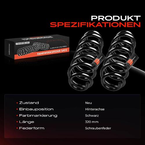 Frankberg 2x Fahrwerksfeder Hinterachse für Peugeot 308 I 4A 4C 308 SW I 4E 4H 2.0L 2007-2014 Bild Frankberg 2x Fahrwerksfeder Hinterachse für Peugeot 308 I 4A 4C 308 SW I 4E 4H 2.0L 2007-2014