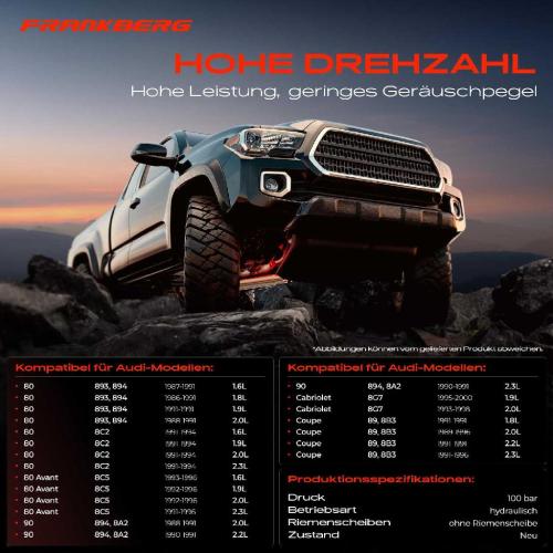 Frankberg 1x Servopumpe hydraulisch für Audi 80 Avant B3 B4 90 B3 Cabriolet B4 Coupe 8B Bild Frankberg 1x Servopumpe hydraulisch für Audi 80 Avant B3 B4 90 B3 Cabriolet B4 Coupe 8B