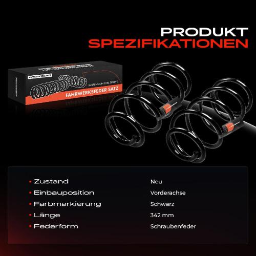 2x Fahrwerksfeder Vorderachse für Mazda 5 CR19 2.0L 2005-2010 Bild 2x Fahrwerksfeder Vorderachse für Mazda 5 CR19 2.0L 2005-2010