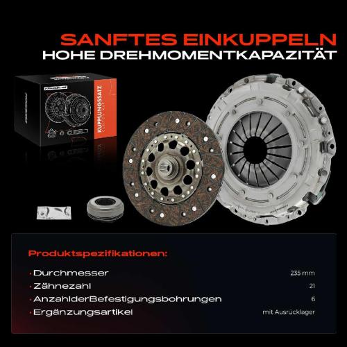 Frankberg 1x Kupplungssatz für Citroën C4 Coupe Grand Picasso I MPV C5 II Break III C8 Jumpy Kasten Fiat Scudo Peugeot Bild Frankberg 1x Kupplungssatz für Citroën C4 Coupe Grand Picasso I MPV C5 II Break III C8 Jumpy Kasten Fiat Scudo Peugeot