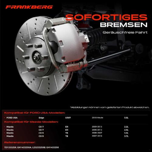 2x Bremsscheiben Vorderachse für FORD USA Edge Mazda CX-7 CX-9 3.5L 2.2L 2.3L 3.7L Bj ab 2006 Bild 2x Bremsscheiben Vorderachse für FORD USA Edge Mazda CX-7 CX-9 3.5L 2.2L 2.3L 3.7L Bj ab 2006