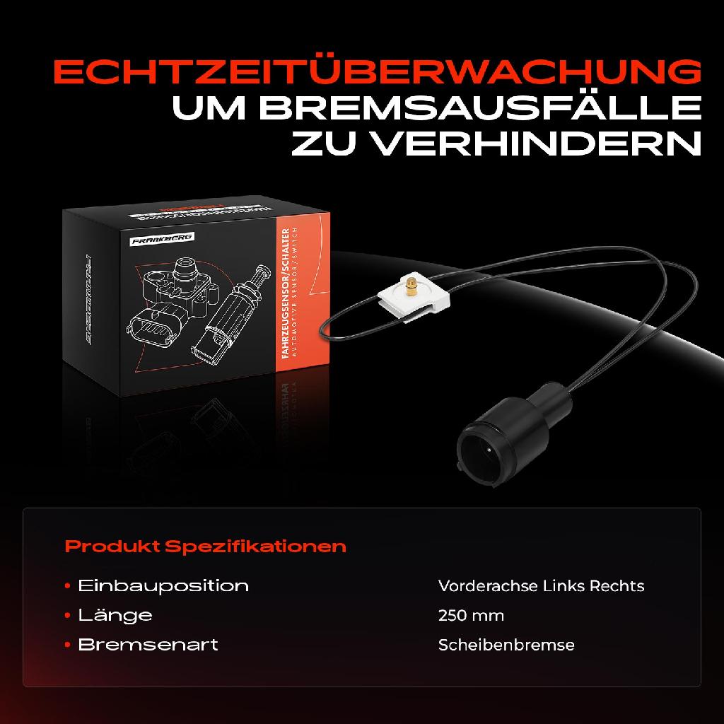 1x Warnkontakt Bremsbelagverschleiß Vorderachse für BMW 3er E30 Touring Cabrio 316-325 Z1