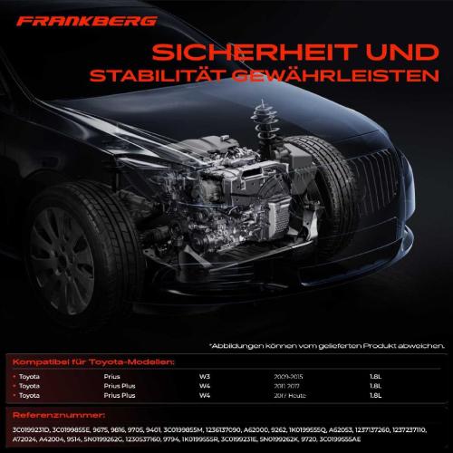 1x Getriebelagerlager Motorlager Vorne und Hinten für Toyota Prius W3 Plus W4 1.8L Bild 1x Getriebelagerlager Motorlager Vorne und Hinten für Toyota Prius W3 Plus W4 1.8L