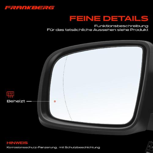 Frankberg 1x Außenspiegel Links für Mercedes-Benz Viano Vito Bus Vito/Mixto Kasten W639 Bild Frankberg 1x Außenspiegel Links für Mercedes-Benz Viano Vito Bus Vito/Mixto Kasten W639