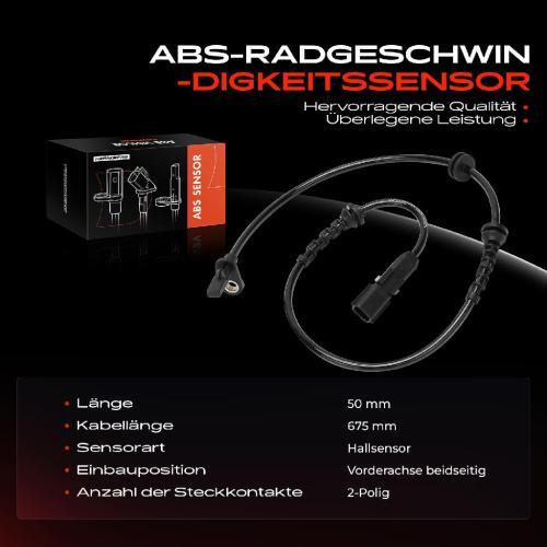 Frankberg 1x ABS Sensor Vorderachse beidseitig für Renault Clio V B7 1.0L 1.3L 1.5L 1.6L 2019-2021 Bild Frankberg 1x ABS Sensor Vorderachse beidseitig für Renault Clio V B7 1.0L 1.3L 1.5L 1.6L 2019-2021