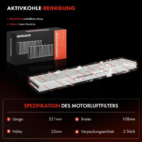 2x Innenraumfilter Aktivkohle für Ford Ford Mondeo III B5Y B4Y Mondeo Bild 2x Innenraumfilter Aktivkohle für Ford Ford Mondeo III B5Y B4Y Mondeo