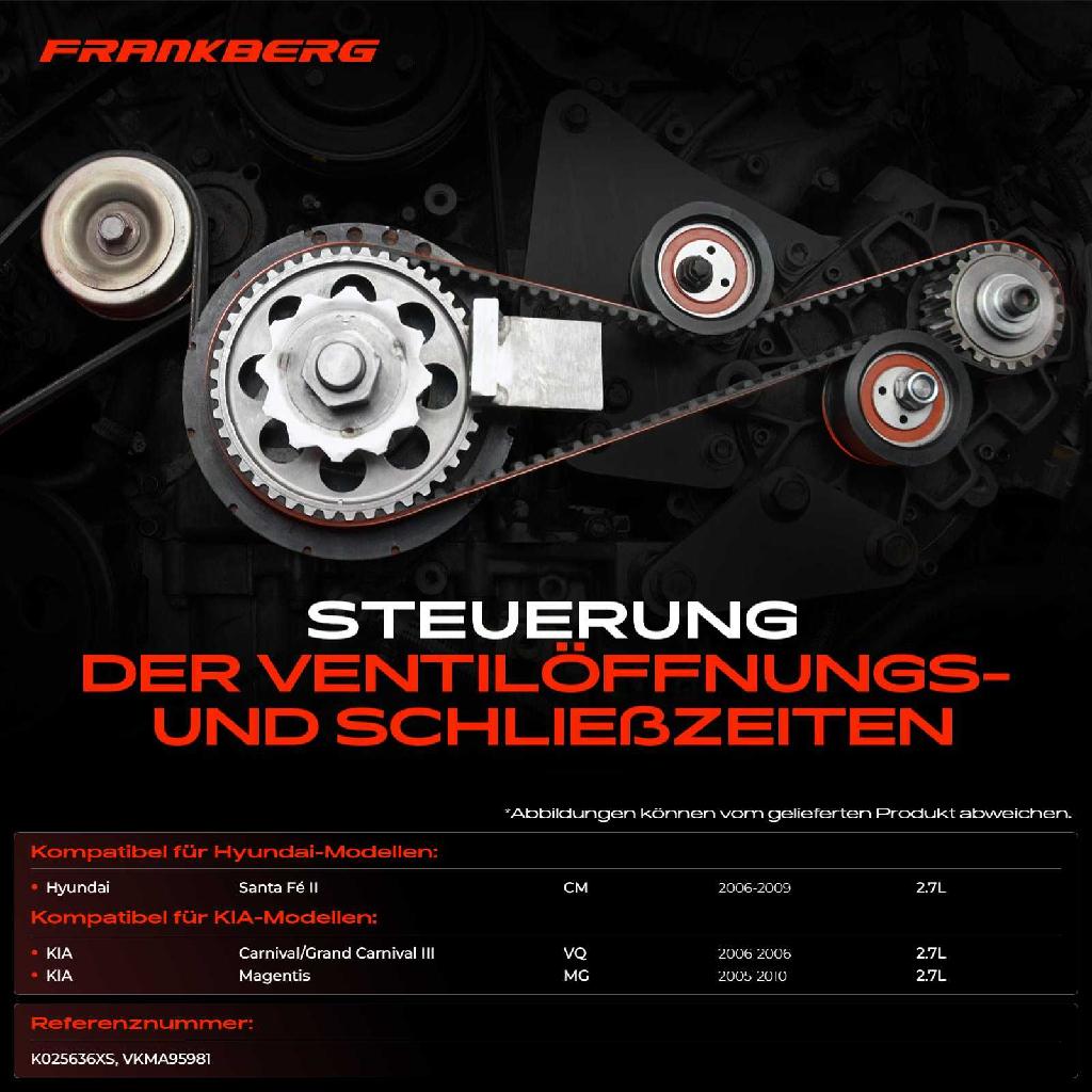 1x Zahnriemensatz Zahnriemen für Hyundai Santa Fé II CM 06-09 KIA Carnival VQ Magentis MG 2.7L