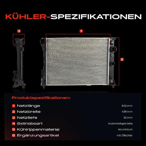 1x Kühler Wasserkühler Motorkühler für Mercedes-Benz C W204 E W212 A207 CLS C218 GLK X204 Bild 1x Kühler Wasserkühler Motorkühler für Mercedes-Benz C W204 E W212 A207 CLS C218 GLK X204