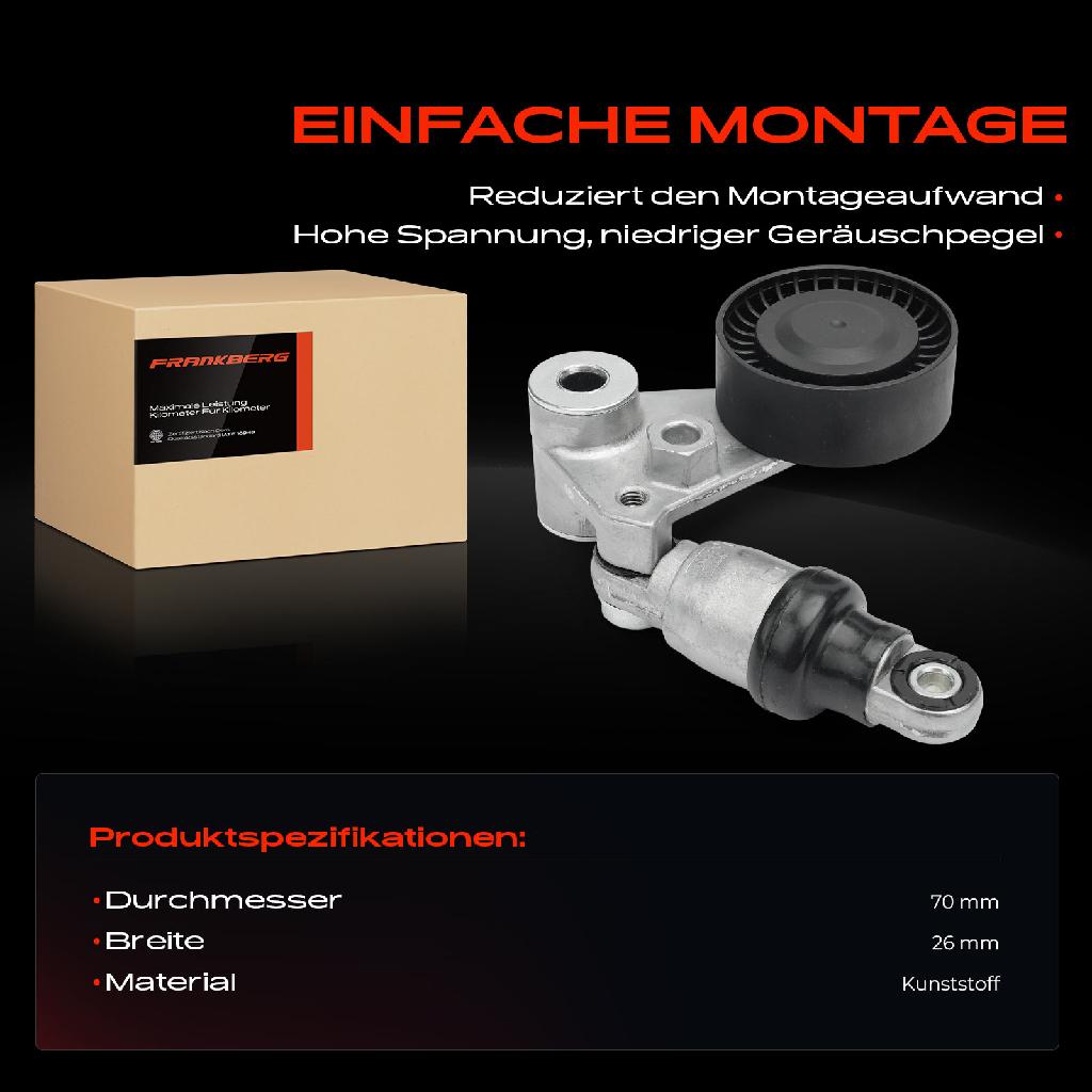 1x Spannrolle Riemenspanner für Hyundai Grandeur iX55 Sonata V KIA