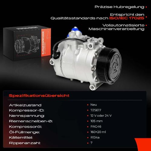 1x Klimakompressor für BMW E88 E90 E93 E92 E91 E89 2006-2017 Bild 1x Klimakompressor für BMW E88 E90 E93 E92 E91 E89 2006-2017