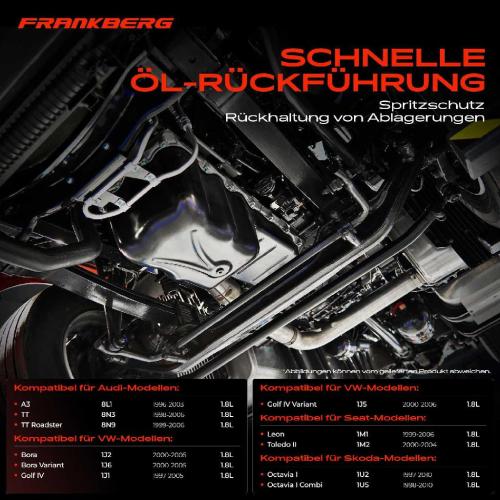 Frankberg 1x Ölwanne Motorölwanne für VW Golf IV 1J Bora Audi A3 8L1 TT 8N3 Skoda Octavia I 1U 1.8L Bild Frankberg 1x Ölwanne Motorölwanne für VW Golf IV 1J Bora Audi A3 8L1 TT 8N3 Skoda Octavia I 1U 1.8L