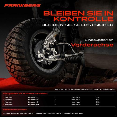 1x Querlenker Vorderachse für Hummer Hummer H3 Hummer H3t 3.5L 3.6L 5.3L Bj ab 2005 Bild 1x Querlenker Vorderachse für Hummer Hummer H3 Hummer H3t 3.5L 3.6L 5.3L Bj ab 2005