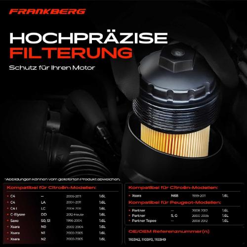 1x Ölfiltergehäuse für Peugeot 206 CC SW 207 301 306 Break 1.6L Bild 1x Ölfiltergehäuse für Peugeot 206 CC SW 207 301 306 Break 1.6L