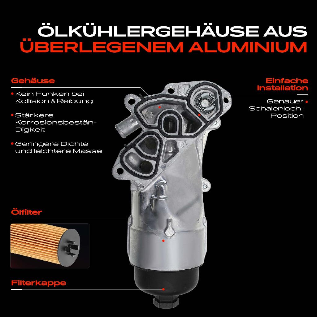 1x ÖlkühlerÖlfilter für Citroën Berlingo C2 C3 C4 Xsara Ford Fiesta Focus 1.4L 1.6L