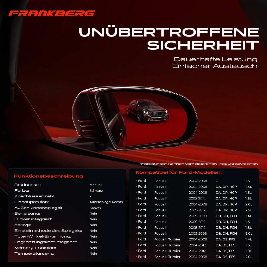 1x Außenspiegel Rechts für Ford Focus II Turnier DA DP HCP DB DH FCH DA DS FFS