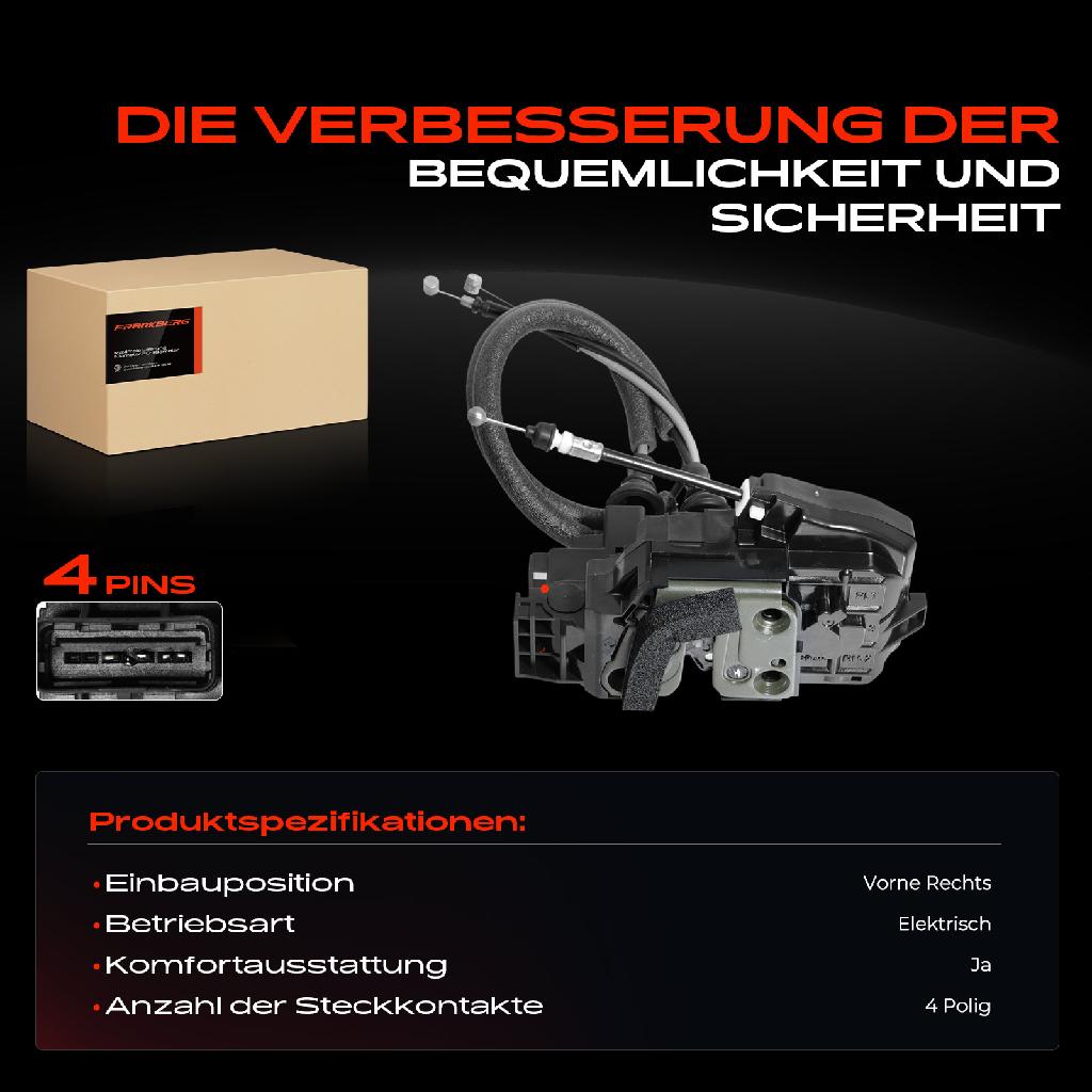 1x Türschloss Vorne Rechts für Hyundai Santa Fé II CM 2.0L 2.2L 2.4L 2.7L 3.5L 2006-2012