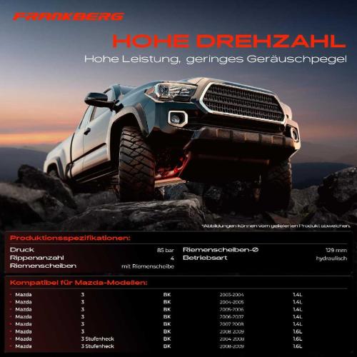 Frankberg 1x Servopumpe hydraulisch für Mazda 3 3 Stufenheck BK 1.4L 1.6L 2003-2009 Bild Frankberg 1x Servopumpe hydraulisch für Mazda 3 3 Stufenheck BK 1.4L 1.6L 2003-2009