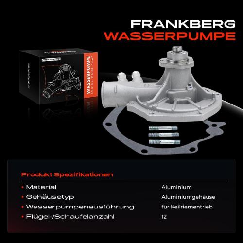 1x Wasserpumpe Kühlwasserpumpe für Opel Omega A Caravan 2.6L 3.0L Jaguar XK8 4.2L Bild 1x Wasserpumpe Kühlwasserpumpe für Opel Omega A Caravan 2.6L 3.0L Jaguar XK8 4.2L