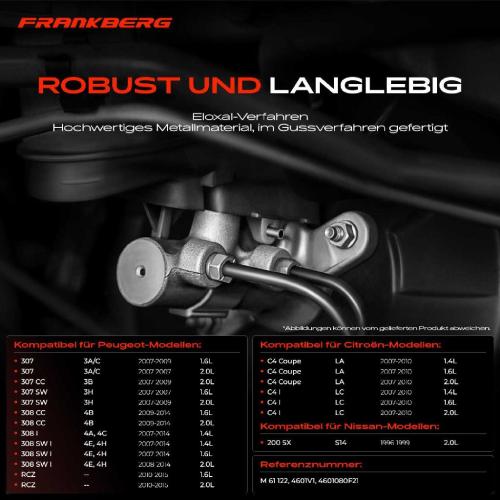 1x Hauptbremszylinder Bremszylinder für Citroën C4 Peugeot 307 308 Nissan 200 SX Bild 1x Hauptbremszylinder Bremszylinder für Citroën C4 Peugeot 307 308 Nissan 200 SX