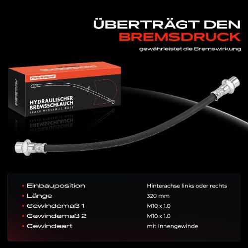 1x Bremsschlauch Bremsschläuche Hinterachse Links oder Rechts für Toyota Corolla E11 E11 1.3L 1.6L Bild 1x Bremsschlauch Bremsschläuche Hinterachse Links oder Rechts für Toyota Corolla E11 E11 1.3L 1.6L