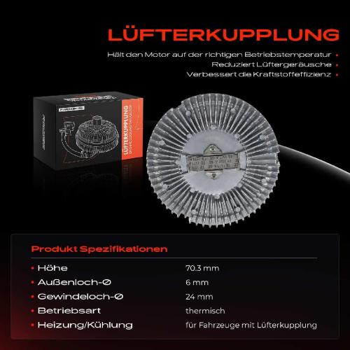 1x Lüfterkupplung Kühlerlüfte für BMW 7er E65 E66 E67 X5 E53 Land Rover LM 3.6L 4.4L 6.0L Bild 1x Lüfterkupplung Kühlerlüfte für BMW 7er E65 E66 E67 X5 E53 Land Rover LM 3.6L 4.4L 6.0L