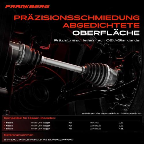 1x Antriebswelle Gelenksatz Vorderachse für Nissan Patrol GR V Wagon Y61 3.0L Bild 1x Antriebswelle Gelenksatz Vorderachse für Nissan Patrol GR V Wagon Y61 3.0L