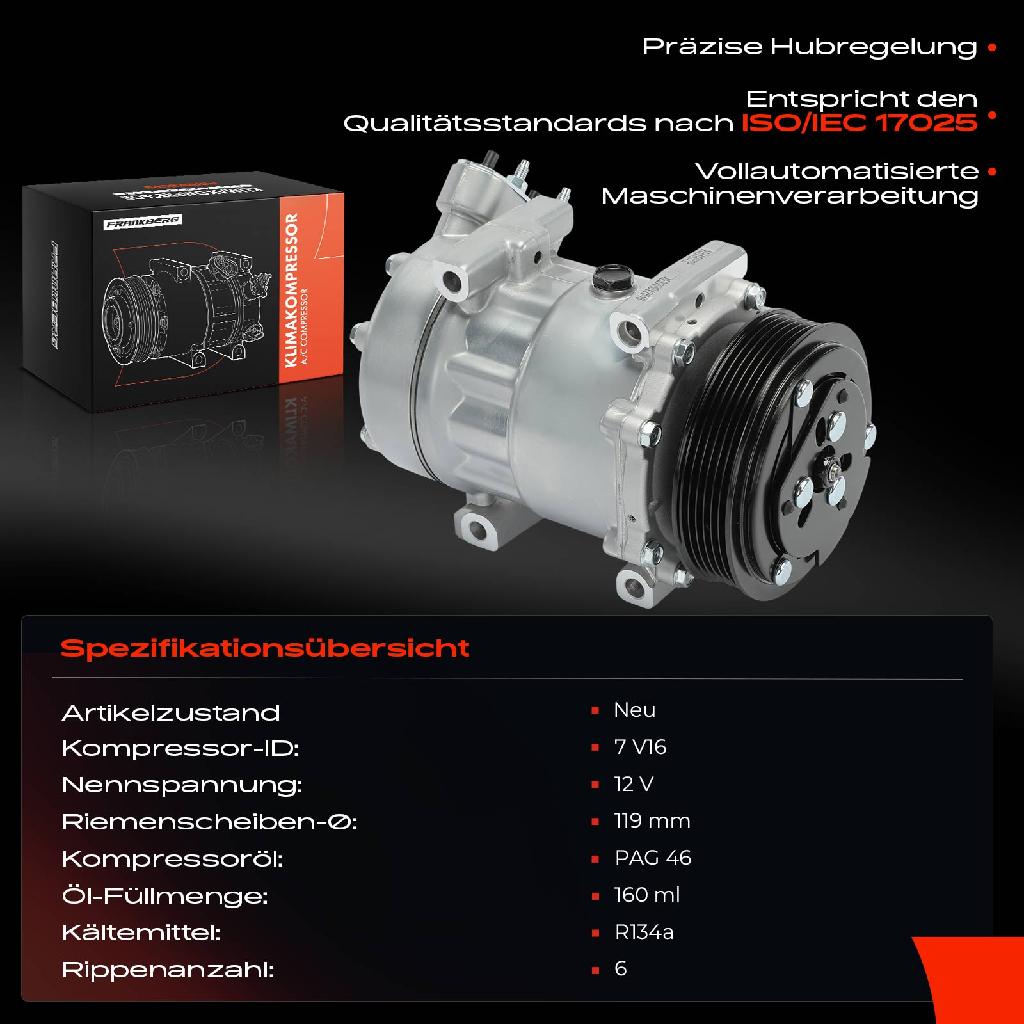 1x Klimakompressor für Citroën C5 C8 Jumpy Fiat Doblo Peugeot 406 Alfa Romeo