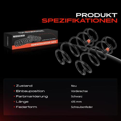 Frankberg 2x Fahrwerksfeder Vorderachse für Peugeot 508 I 8D 508 SW I 8E 2.0L 2010-2018 Bild Frankberg 2x Fahrwerksfeder Vorderachse für Peugeot 508 I 8D 508 SW I 8E 2.0L 2010-2018