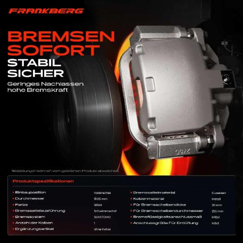 Frankberg 2x Bremssattel Vorderachse für Mazda MX-5 I NA MX-5 II NB 1.6L 1.8L 1993-2005 Bild Frankberg 2x Bremssattel Vorderachse für Mazda MX-5 I NA MX-5 II NB 1.6L 1.8L 1993-2005