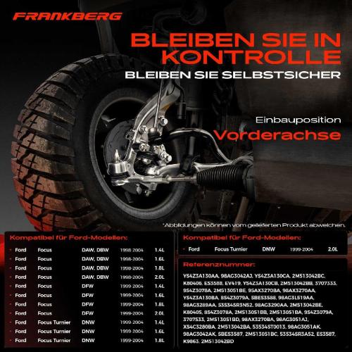 1x Querlenker Satz Vorderachse für Ford Focus DAW DBW Focus Stufenheck DFW Focus Turnier DNW 1998-2004 Bild 1x Querlenker Satz Vorderachse für Ford Focus DAW DBW Focus Stufenheck DFW Focus Turnier DNW 1998-2004