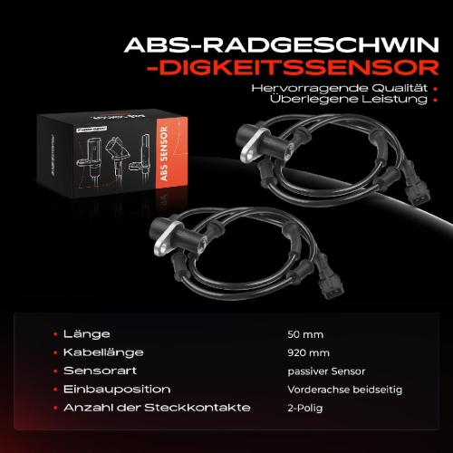 2x ABS Sensor Vorne für Volvo S40 I V40 Kombi 1.6L 1.7L 1.8L 1.9L 2.0L 1995-2004 Bild 2x ABS Sensor Vorne für Volvo S40 I V40 Kombi 1.6L 1.7L 1.8L 1.9L 2.0L 1995-2004