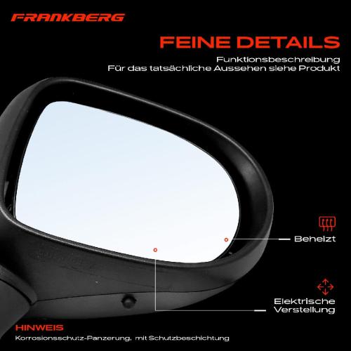 Frankberg 1x Außenspiegel Rechts für Renault Modus/Grand Modus F/JP0 Bj ab 2004 Bild Frankberg 1x Außenspiegel Rechts für Renault Modus/Grand Modus F/JP0 Bj ab 2004