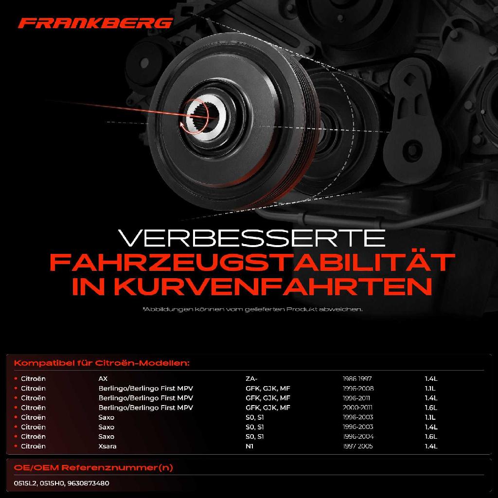 1x Riemenscheibe Kurbelwelle für Citroen Berlingo Peugeot
