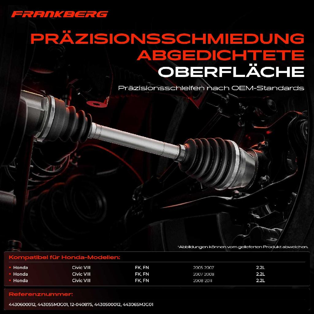 1x Antriebswelle Gelenksatz Vorderachse für Honda Civic VIII Hatchback FK FN 2.2L