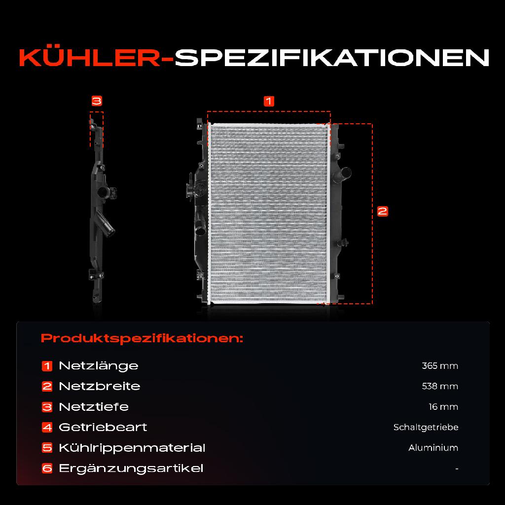 1x Kühler Wasserkühler Motorkühler für Mazda 2 Stufenheck DL DJ 2014-2017