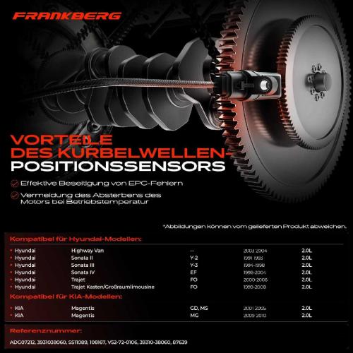 1x Kurbelwellensensor Impulsgeber für Hyundai Sonata Y-2 Y-3 EF Trajet FO KIA Magentis MS 2.0L Bild 1x Kurbelwellensensor Impulsgeber für Hyundai Sonata Y-2 Y-3 EF Trajet FO KIA Magentis MS 2.0L