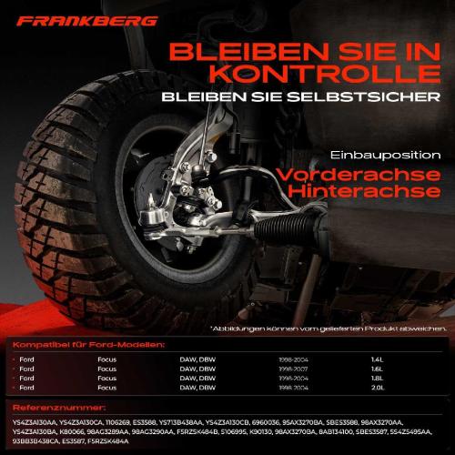 1x Querlenker Satz Vorderachse für Ford Focus DAW DBW 1.4L 1.6L 1.8L 2.0L 1998-2007 Bild 1x Querlenker Satz Vorderachse für Ford Focus DAW DBW 1.4L 1.6L 1.8L 2.0L 1998-2007