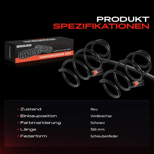 Frankberg 2x Fahrwerksfeder Vorderachse für Hyundai iX20 JC KIA Venga YN 1.4L 1.6L 2010-2019 Bild Frankberg 2x Fahrwerksfeder Vorderachse für Hyundai iX20 JC KIA Venga YN 1.4L 1.6L 2010-2019