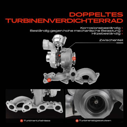 1x Turbolader Abgaskrümmer Einheit für VW Golf Passat Touran Audi A3 Cabriolet Sportback Seat Altea Skoda Bild 1x Turbolader Abgaskrümmer Einheit für VW Golf Passat Touran Audi A3 Cabriolet Sportback Seat Altea Skoda