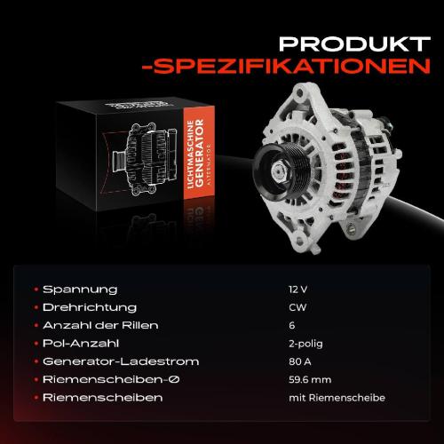 1x Lichtmaschine Generator für Nissan Almera N15 N16 V10 Primera P11 P12 WP12 Bild 1x Lichtmaschine Generator für Nissan Almera N15 N16 V10 Primera P11 P12 WP12