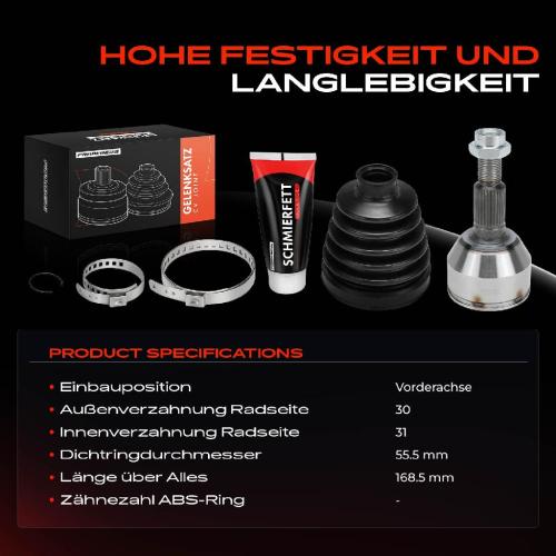 1x Antriebswelle Gelenksatz Vorderachse für Chevrolet Orlando J309 2.0L 2011-2015 Bild 1x Antriebswelle Gelenksatz Vorderachse für Chevrolet Orlando J309 2.0L 2011-2015