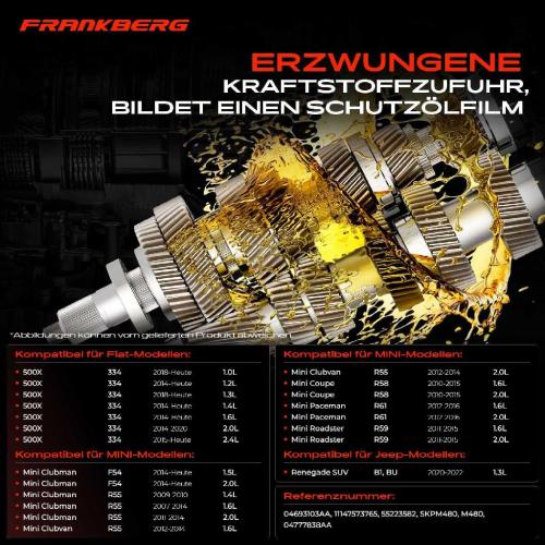 Frankberg 1x Ölpumpe für MINI Cabriolet R50 R53 R52 Fiat Tipo 356 500X Jeep 1.6L Bild Frankberg 1x Ölpumpe für MINI Cabriolet R50 R53 R52 Fiat Tipo 356 500X Jeep 1.6L