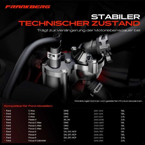 Frankberg 1x Thermostat Kühlmittel für Ford Focus C-Max DM2 Focus II Galaxy Mondeo IV S-Max Bild Frankberg 1x Thermostat Kühlmittel für Ford Focus C-Max DM2 Focus II Galaxy Mondeo IV S-Max